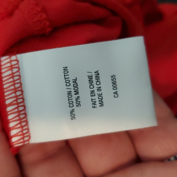 Red Short Sleeve Top - Picture 5 of 6